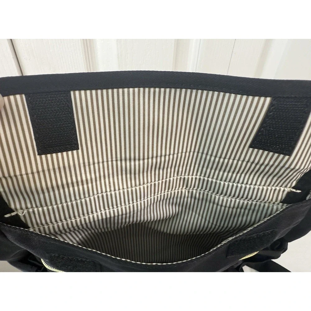 Black Lovevook Backpack Tote Bag 2-Piece Set w/ Pouch Gold Zippers NWT‎